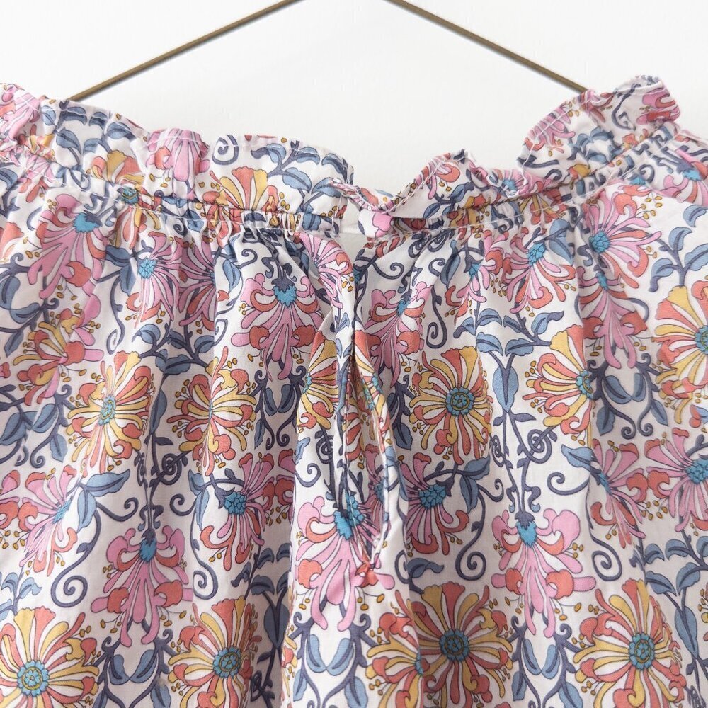 J. Crew x Liberty Honeysuckle Floral Ruffle Neckline Fluted Sleeve Top - Picture 10 of 10